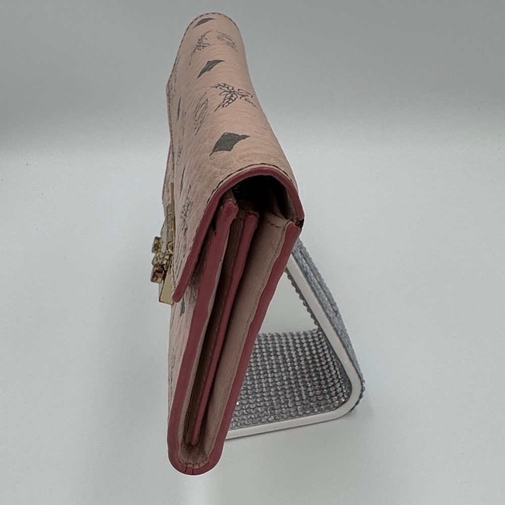 MCM Pink Logo Clutch with Gold Clasp - Picture 2 of 7